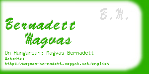 bernadett magvas business card